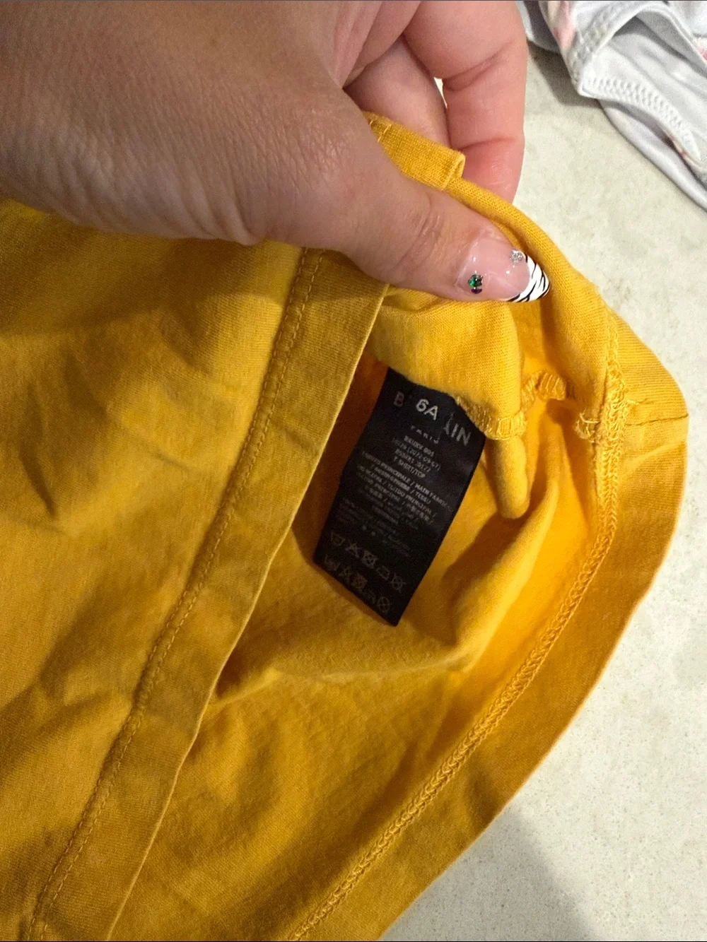 Balmain Kids Yellow Logo Tee